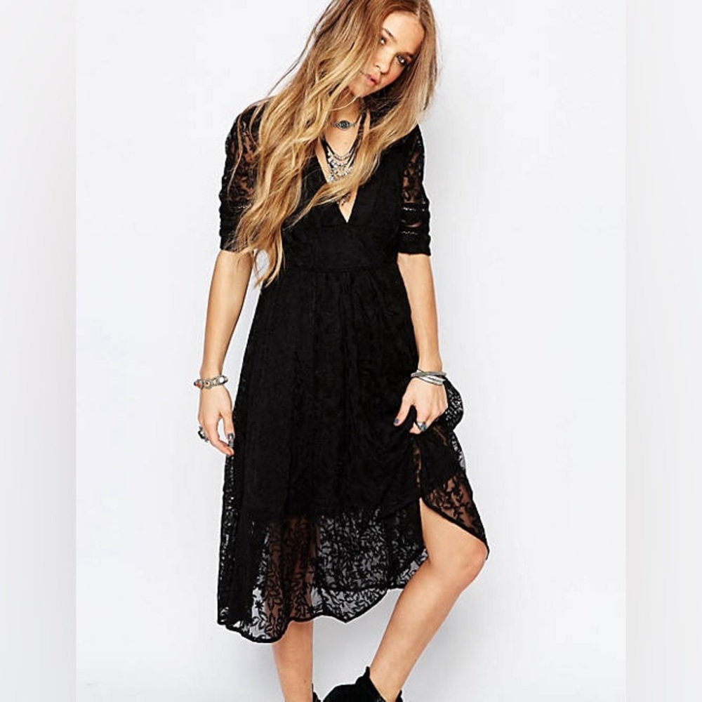 Fp Laurel Lace Midi Dress